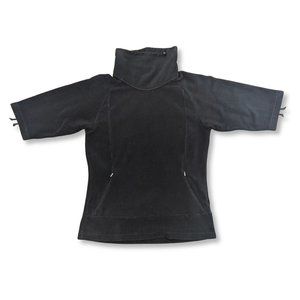 Columbia Titanium High Neck Half Sleeve Black Fleece Pullover Size S